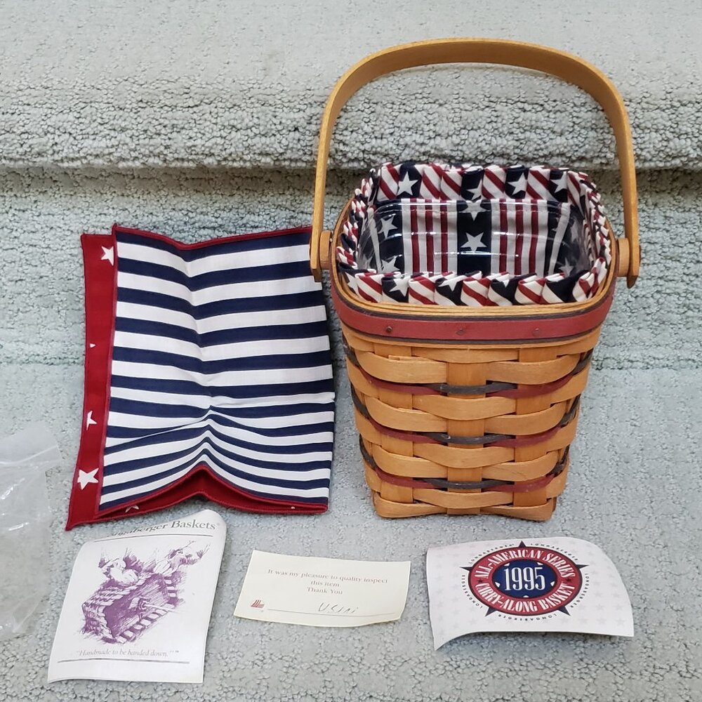 Longaberger 1995 All American Carry Along Basket - Picture 2 of 14